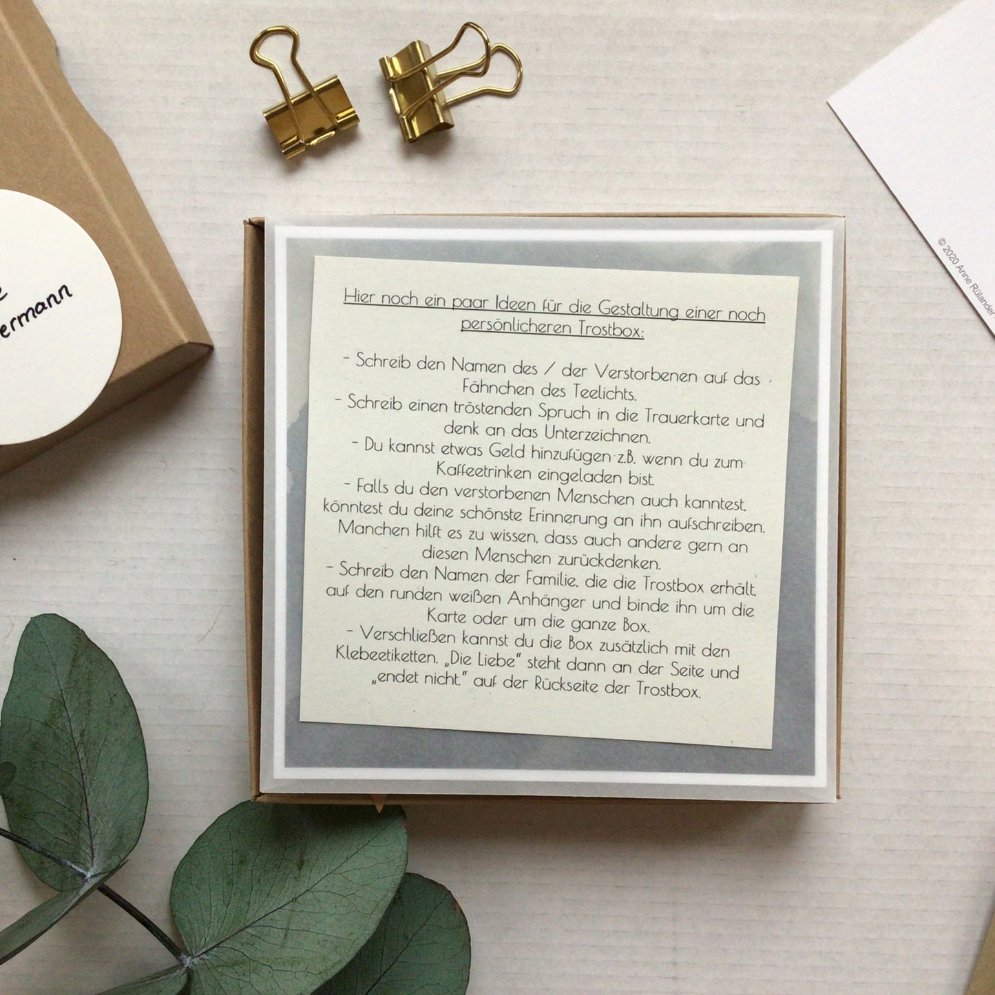 AruelArt Trost Geschenkbox schwarz Stern
